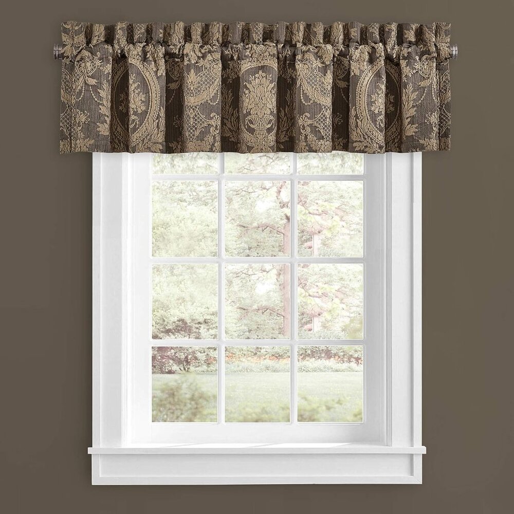 (2) Five Queens Court New York Neapolitan Window Straight Valance 88" x 15" New
